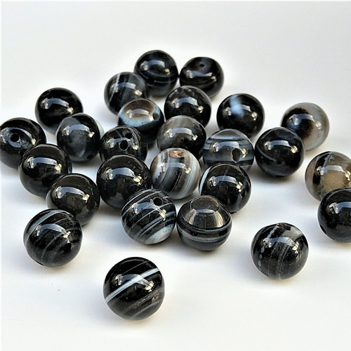特価!! 天然石 天眼石 黒系 チベットアゲート ※大きさ選択『6mm