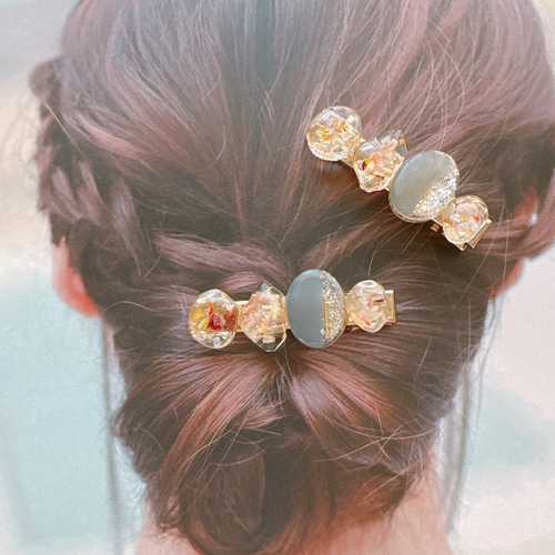 mejiroページ　レジンヘアゴム  2点　バンスクリップ　2点 mejiroページ レジンヘアゴム 2点 バンスクリップ 2点 mejiro様