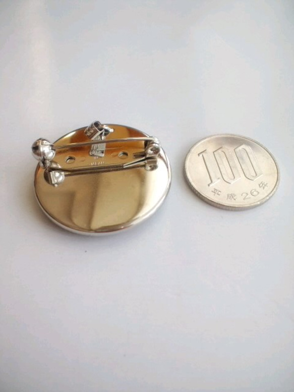 再販 七宝焼ブローチ・ペンダント「月ふたつ」 4枚目の画像