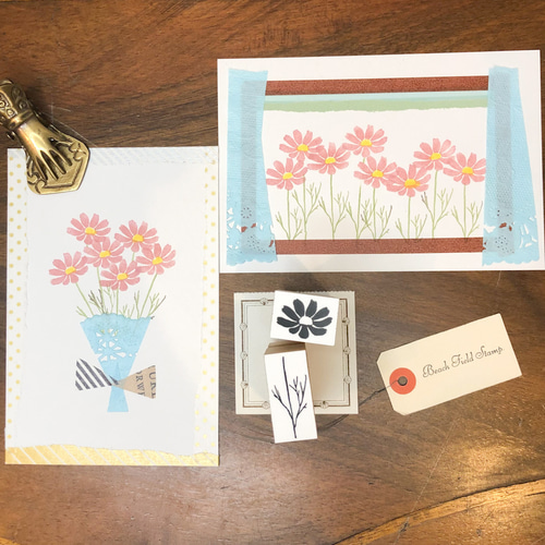 コスモス スタンプ2点セット はんこ・スタンプ Beach Field Stamp 通販  