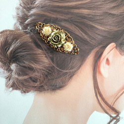 ニット風 うさぎ ウサギ カボション 髪留め ヘアクリップ ハンドメイド