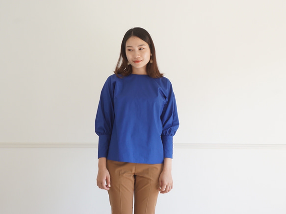 棉質打字機蝙蝠女衫（藍色） 第8張的照片