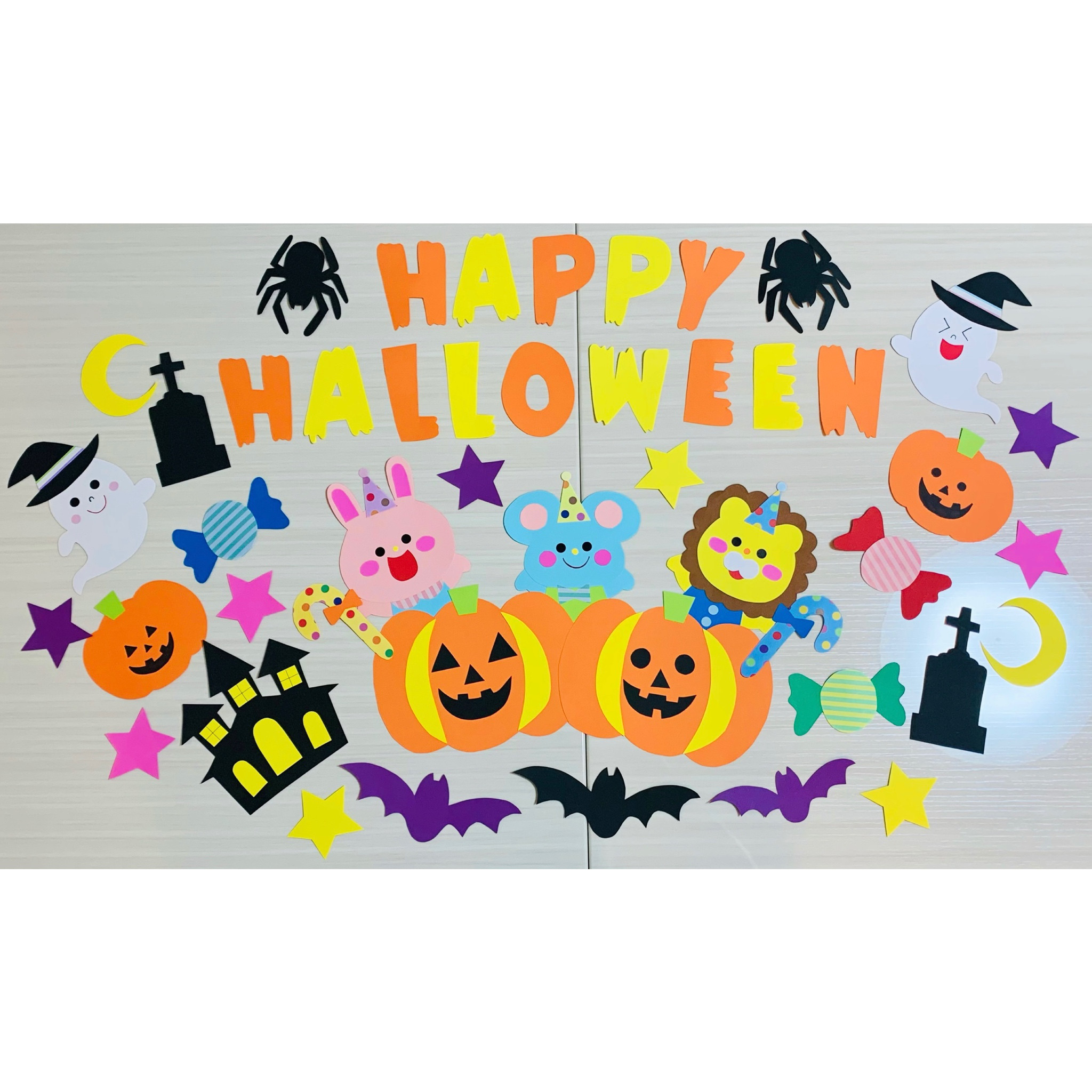 ハロウィン おばけ 吊るし飾り 秋 保育 高齢者 壁面 クラフト