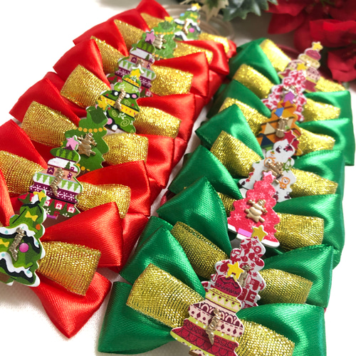 送料無料】クリスマスツリーリボン業務用チョーカー【28本セット