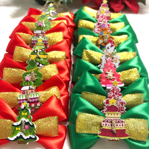 業務用フェルトトリミングチョーカー　スタイ　ふわキラクリスマス　Xmas180個 業務用トリミングチョーカー（フェルト、リボン） ペットサロン