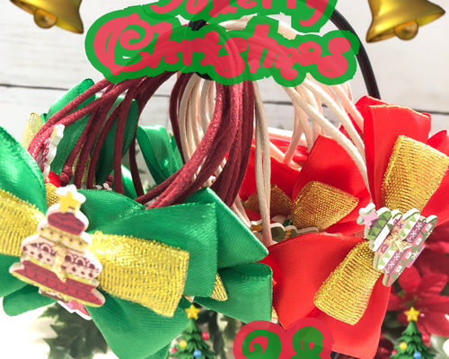 送料無料】クリスマスツリーリボン業務用チョーカー【28本セット