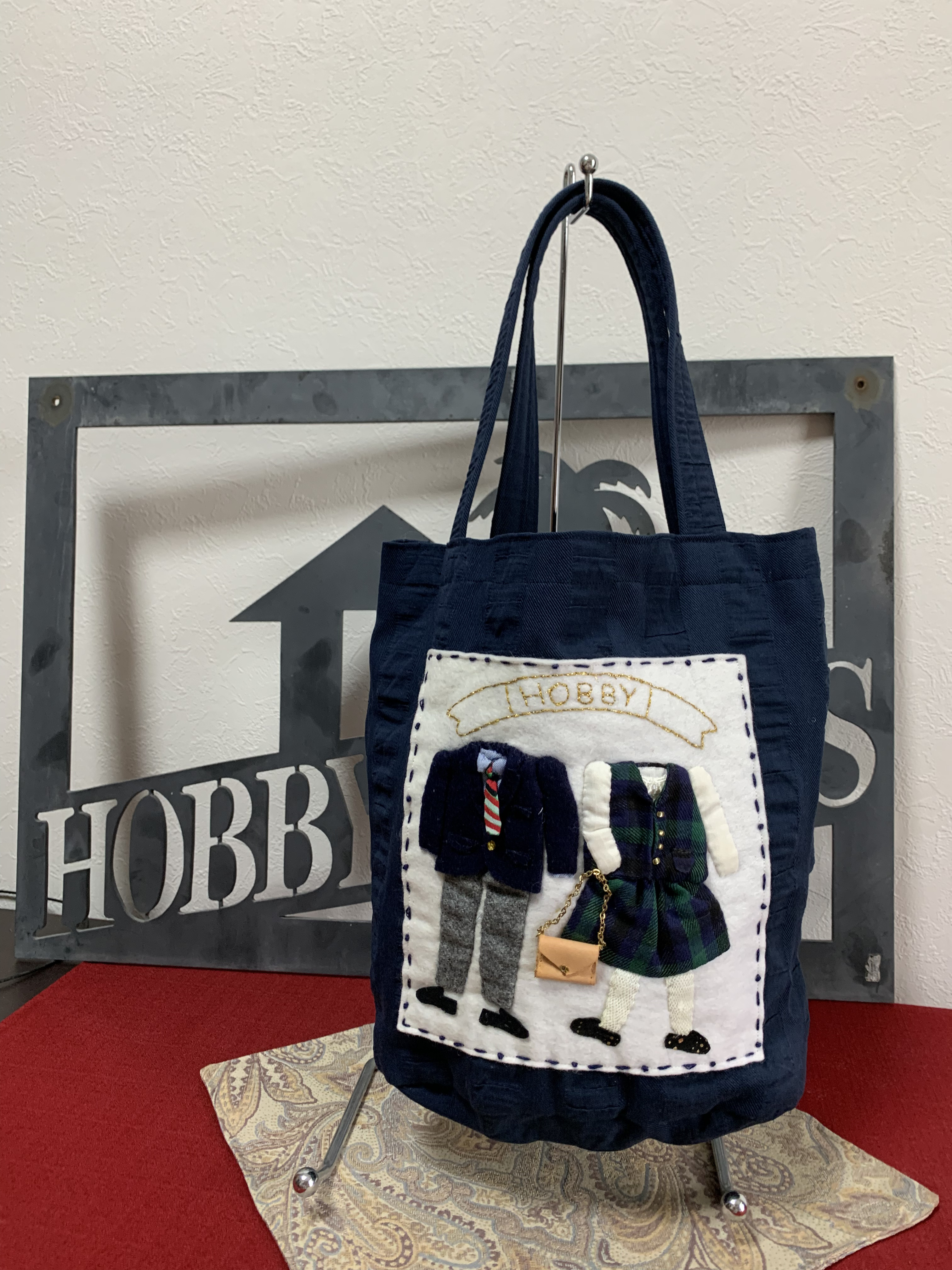 ペアルックバケツ型手提げカバン