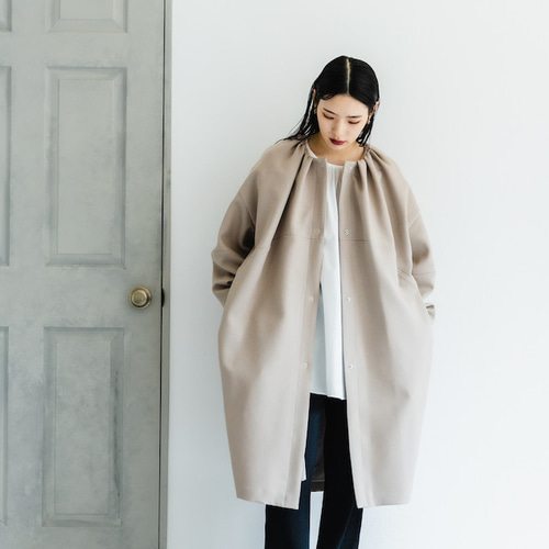 コクーンコート ベージュ sai 日本製 コート ストレスフリー 体型