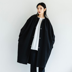 完売】コクーンコート ブラック sai 日本製 コート ストレス