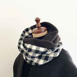 為冬天做準備☆光是穿著就時髦的圍巾☆格子格紋黑白單調秋冬 第3張的照片