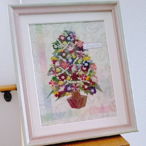 押し花作品♡クリスマスツリー アートフラワー AYA 通販 6575631