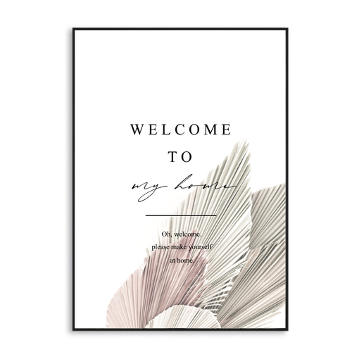 ウェルカムポスター アートポスター モノトーンポスター 北欧