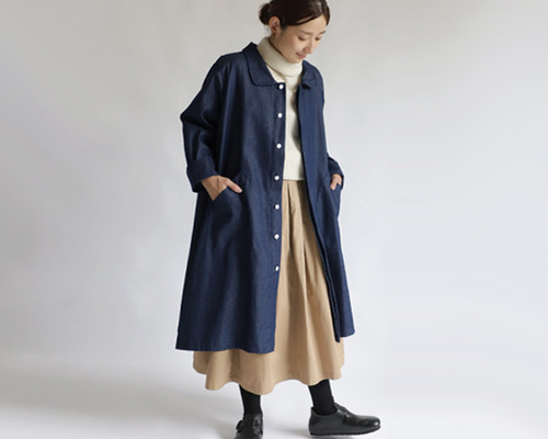 【デミバフミンク 稀少デザイン Aライン】 ロングコート 着丈98cm　毛づや◎ sankyo shokai [5%offクーポン]毛皮/デミバフ ミンク コート