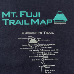 富士山トレイルマップロングTシャツ（ネイビー） 6枚目の画像