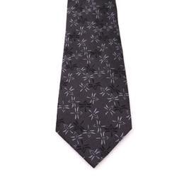 新柄　京の錦織　光峯錦織工房　日本の紋様を楽しむ　とんぼ　ネクタイ　黒 4枚目の画像