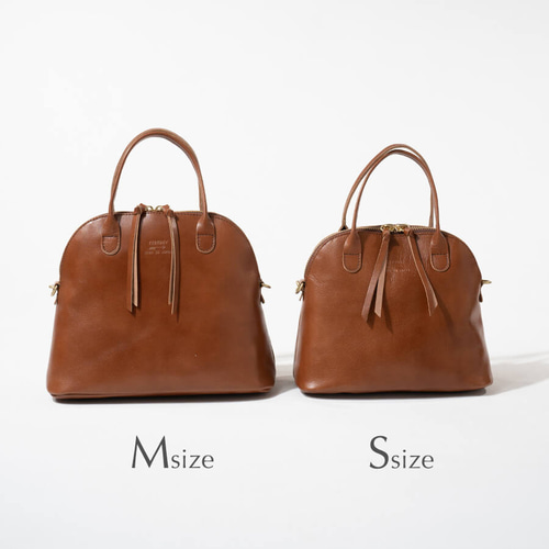チョコブラウン 本革 2Way ショルダーバッグ ボストンバッグ