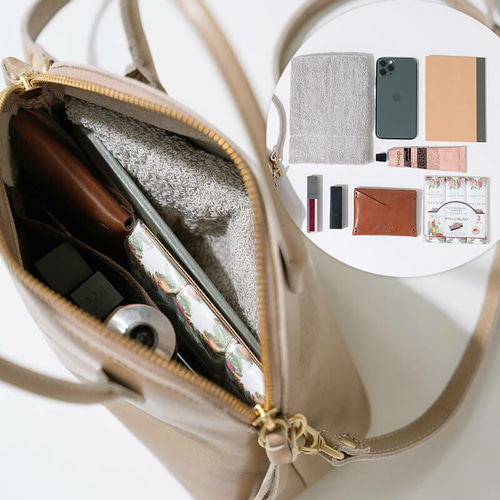 チョコブラウン 本革 2Way ショルダーバッグ ボストンバッグ 軽量 S