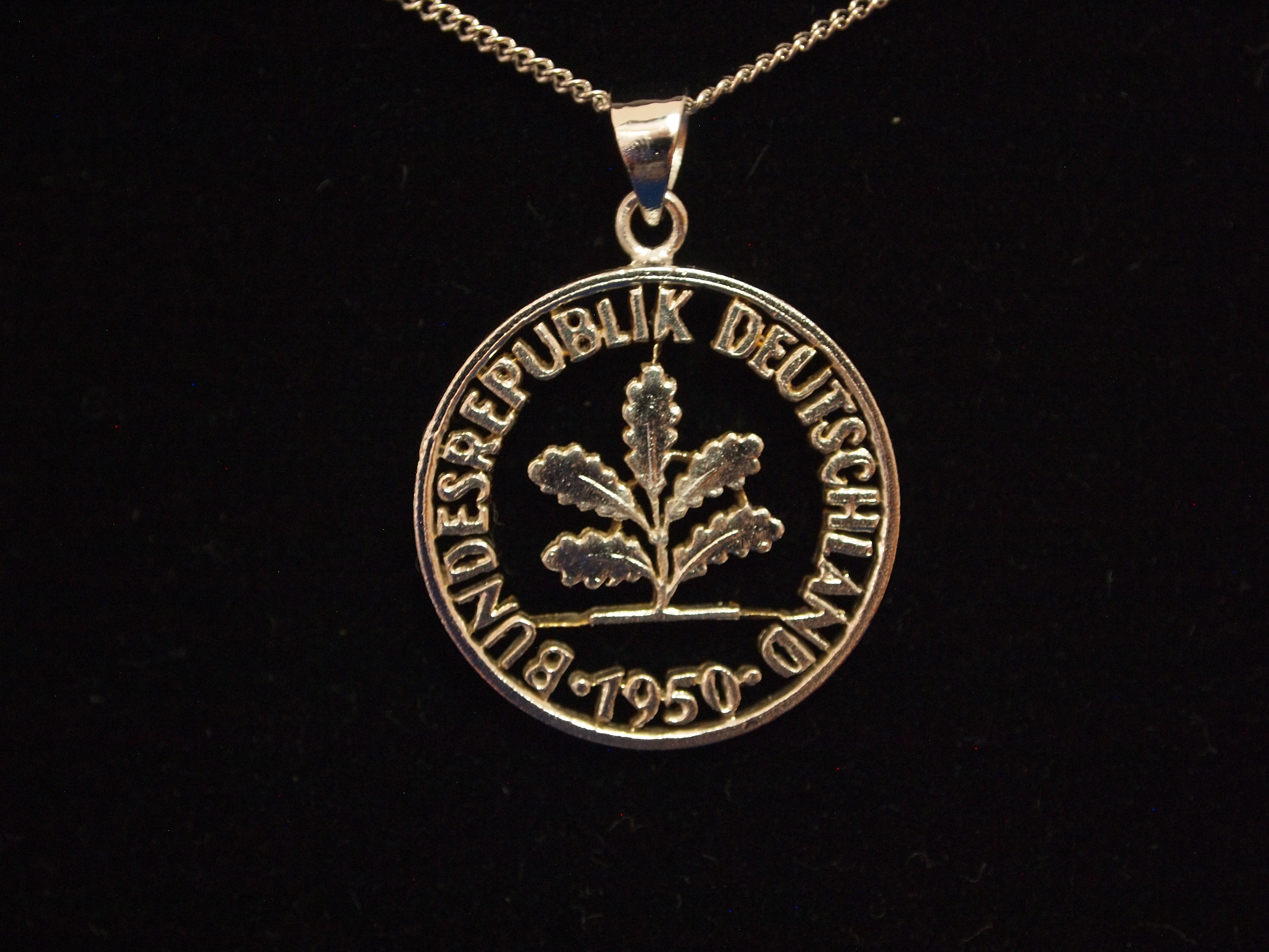 コインカットペンダント ドイツ5ペニヒ