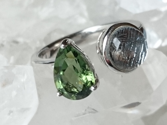 Sv.モルダバイト✨ギベオン✨リング 指輪・リング F* 通販 14718280