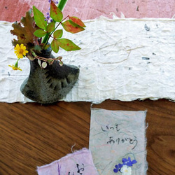 季節のそえぶみ｢夏｣　土佐手漉き和紙メッセージカード　押し花シール付き　グリーティングカード 13枚目の画像