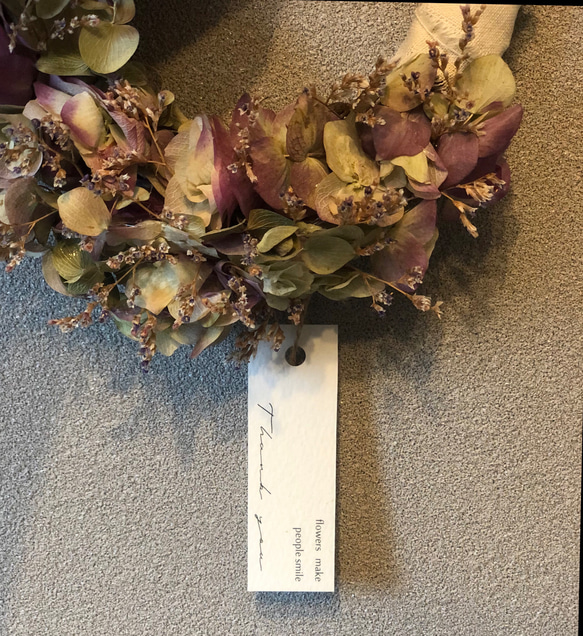[ミニサイズ15cm]紫陽花リース 3枚目の画像