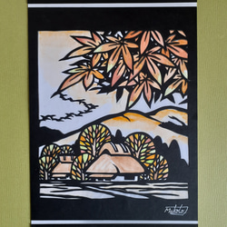 切り絵　田舎の四季/春夏秋冬４点セット 切り絵 田舎の四季/春夏秋冬4点セット｜Yahoo!フリマ（旧PayPay