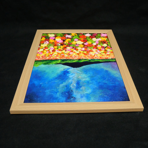 油絵 絵画 【月のお花畑と富士山  
】 油絵】月のお花畑と富士山 02#art #oilpainting #oil #painter