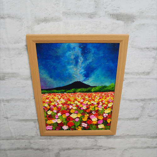 油絵 油彩 油彩画 絵 絵画 【富士山と菜の花】 57c23de06adf35051fabee1156a952