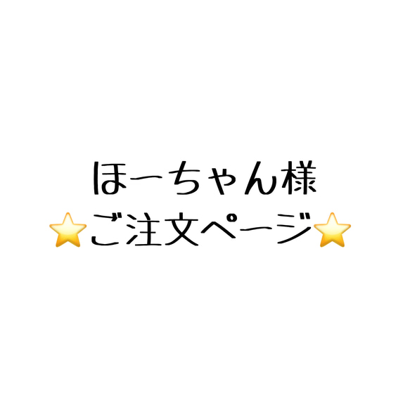 ほーちゃん様⭐️ご注文ページ⭐️ 1枚目の画像