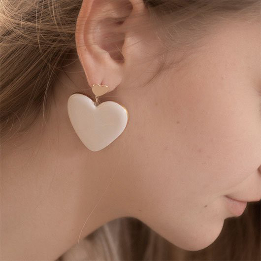 Nach Bijoux/ 磁器製ピアス_ハート