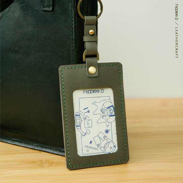 吊掛可拆式證件套 (現貨單層咖啡色、單層可可灰色) 第1張的照片