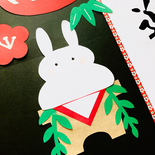 大きめ】壁面飾り 1月 装飾 冬 ハンドメイド 大きめ 保育室 壁面