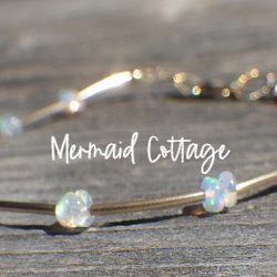 *14kgf*Opal Delight Gold Tube Bracelet オパール＆14カラットゴールドフィルド 1枚目の画像