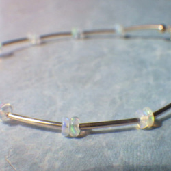 *14kgf*Opal Delight Gold Tube Bracelet オパール＆14カラットゴールドフィルド 10枚目の画像