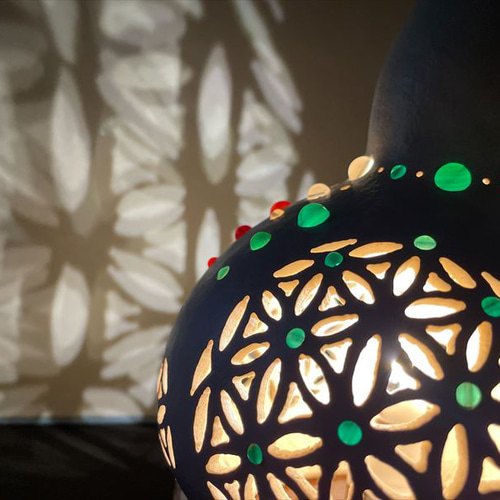 ひょうたんランプ《聖なる命の樹》 スタンドライト・テーブルランプ