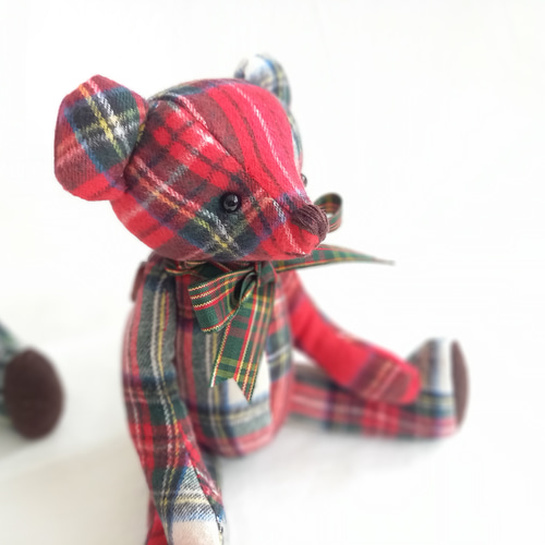 タータンチェックのテディベア* ぬいぐるみ 345.com 通販 14719619