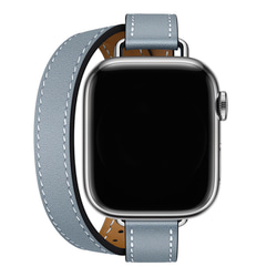 【2022新色】Apple Watch Apple Watch錶帶淺藍色雙環真皮錶帶 第2張的照片