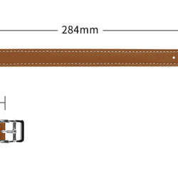 【2022年新色】Apple Watch アップルウォッチ バンド ライトブルーのダブルリング本革ストラップ 5枚目の画像