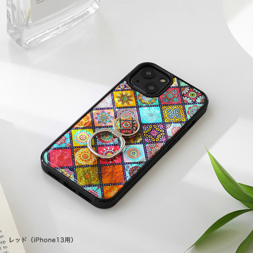 iPhone ケース モロッコタイル 天然貝シェル シェルケース 螺鈿