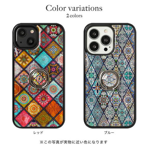 iPhone ケース モロッコタイル 天然貝シェル シェルケース 螺鈿