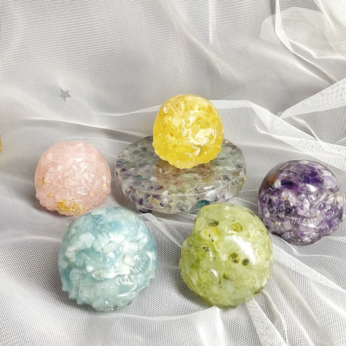 手作り】天然エネルギー水晶開運だるま・水晶飾り その他置物 Shin.Q崑 