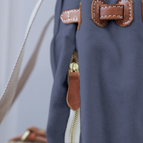 帆布×革の組み合わせ」手作りの2wayトートバッグラシックリュックサック ショルダーバッグ LEVAS（帆布と革） 通販｜Creema(クリーマ)  14719919