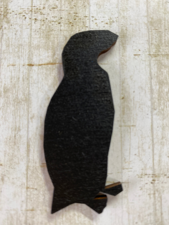 木製　ウッドパーツ　ペンギン　⑤ 2枚目の画像