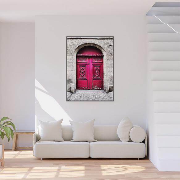 ゴージャス 扉 ピンク architecture door / インテリアポスター 海外アート /4409 5枚目の画像