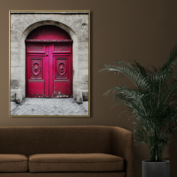 ゴージャス 扉 ピンク architecture door / インテリアポスター 海外アート /4409 3枚目の画像