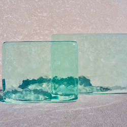 ガラストレイ・インテリア・オブジェ〈La Mer - ラ・メール〉square - S - minamo 2枚目の画像