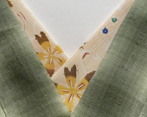長襦袢 振袖 単衣 花模様 半衿付 暈し 乙女色 J-228