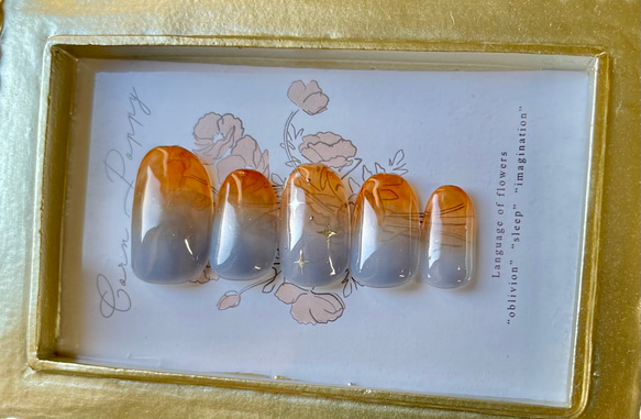 夕焼け色のネイルチップ ネイルチップ（つけ爪） Bing Xin 通販