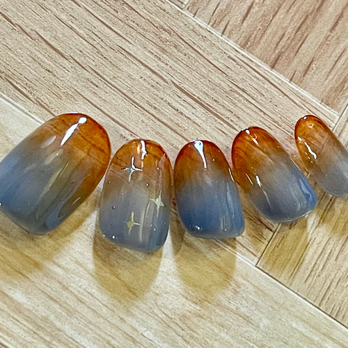 夕焼け色のネイルチップ ネイルチップ（つけ爪） Bing Xin 通販