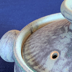 青銅釉土鍋・丸(二人用)　6号　耐熱陶器 8枚目の画像